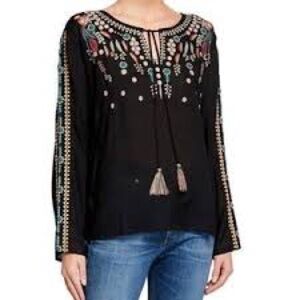 RAJ/.BLACK.EMBROIDERED NWT TOP